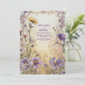 Invitation Nuances de pourpre Dusty fleurs Moody Floral Maria (Debout devant)