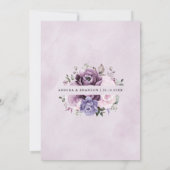 Invitation Nuances de pourpre Dusty fleurs Moody Floral Maria (Dos)
