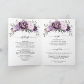 Invitation Nuances de pourpre Dusty fleurs Moody Floral Maria (Intérieur)
