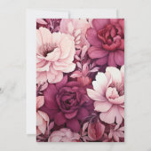 Invitation Nuances de vin Fête des mariées florale (Dos)