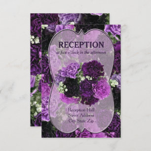 Invitation Nuances d'oeillets violets Réception de mariage