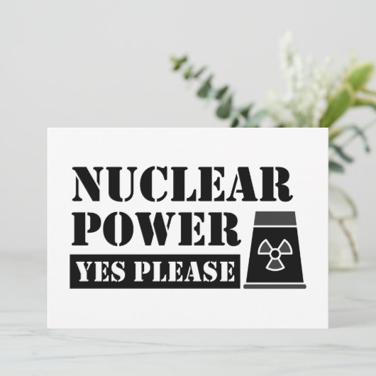 Invitation Nuclear Power Yes Please Statement (Debout devant)