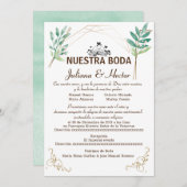 Invitation Nuestra Boda (Devant / Derrière)
