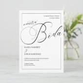 Invitation Nuestra Boda_Elegant Mariage espagnol (Debout devant)