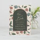 Invitation Nuestra Boda Emerald Green Terracotta Fall Invitat (Debout devant)
