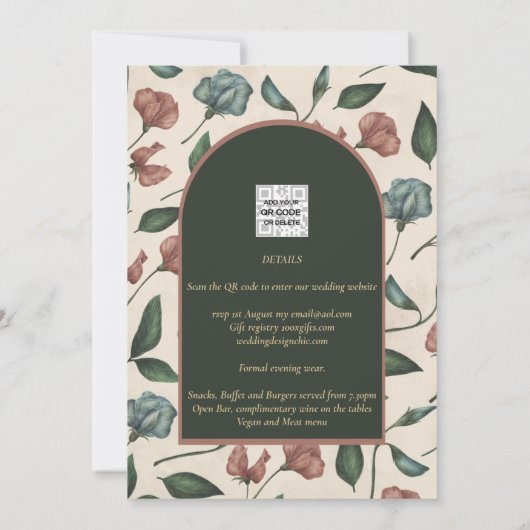 Invitation Nuestra Boda Emerald Green Terracotta Fall Invitat (Dos)