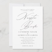 Invitation Nuestra Boda Espagnol Langue Noir Script Mariage (Devant)
