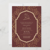 Invitation Nuestra Boda Gold Frame Mariage espagnol INVITE (Devant)
