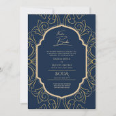 Invitation Nuestra Boda Gold Frame Mariage espagnol INVITE (Devant)