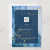 Invitation NUESTRA BODA Marine Blue Gold Ink Wedding INVITE (Dos)