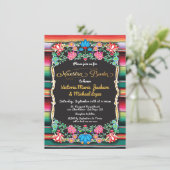 Invitation Nuestra Boda Mexicaine Fiesta Party Gold Parties s (Debout devant)