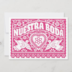Invitation Nuestra Boda Papel Picado Inséparables