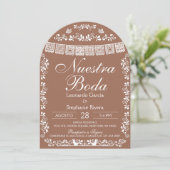 Invitation Nuestra Boda Papel Picado Spanish Wedding Arch (Debout devant)