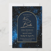 Invitation NUESTRA BODA Starry Night Marine Blue Gold INVITAT (Devant)