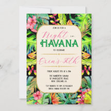 Nuit à La Havane Invitations, Cuba La Havane