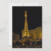 Invitation Nuit à Las Vegas Nevada vue tour Eiffel (Devant)