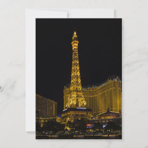 Invitation Nuit à Las Vegas Nevada vue tour Eiffel