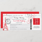 Invitation Nuit à Paris | Anniversaire 16 ans (Devant / Derrière)