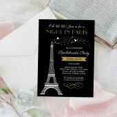 Invitation Nuit à Paris Tour Eiffel Bachelorette Party