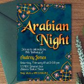 Invitation Nuit Arabienne - Turquoise