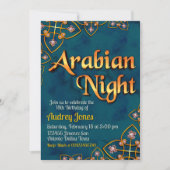 Invitation Nuit Arabienne - Turquoise (Devant)
