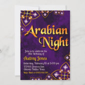 Invitation Nuit Arabienne - Violet (Devant)