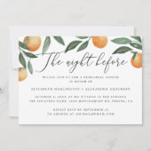 Invitation Nuit avant. Dîner de répétition d'agrumes d'aquare (Devant)