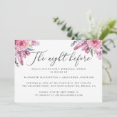 Invitation Nuit avant. Dîner de répétition fleurie de boho ro (Debout devant)