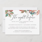 Invitation Nuit avant. Dîner de répétition florale de bleuets (Devant)