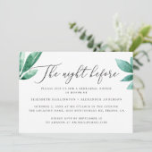 Invitation Nuit avant. Dîner de répétition sur la végétation (Debout devant)