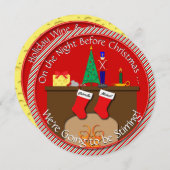 Invitation Nuit avant Noël ・ Fête du vin et du fromage (Devant / Derrière)