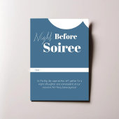 Invitation Nuit Avant Soiree Pastel Design Bleu