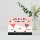 Invitation Nuit Bachelorette de filles (Debout devant)