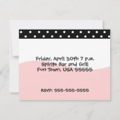 Invitation Nuit Bachelorette de filles (Dos)