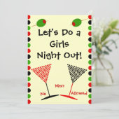 Invitation Nuit Bachelorette de filles (Debout devant)