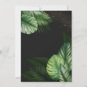 Invitation Nuit balnéaire tropicale mariage couleur foncé (Dos)