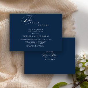 Invitation Nuit Bleue De La Marine Moderne Avant Le Dîner De