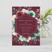 Invitation Nuit Botanique Bourguignonne de Mariage (Debout devant)