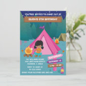 Invitation Nuit Camping Anniversaire Fête Africaine Américain (Debout devant)