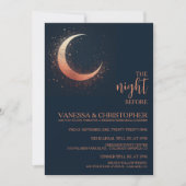 Invitation Nuit Céleste De La Lune Avant La Répétition Mariag (Devant)