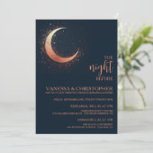 Invitation Nuit Céleste De La Lune Avant La Répétition Mariag (Debout devant)