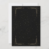Invitation Nuit Céleste Étoiles Noires Mariage (Dos)
