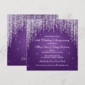 Invitation Nuit d'anniversaire de mariage élégante et étincel (Devant / Derrière)