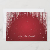 Invitation Nuit d'anniversaire de mariage élégante et étincel (Dos)