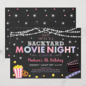 Invitation Nuit d'anniversaire du Jardin de cinéma des filles (Devant / Derrière)