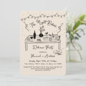 Invitation Nuit de bienvenue décontractée avant le restaurant (Debout devant)