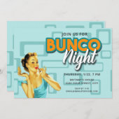 Invitation Nuit de Bunco Retro (Devant / Derrière)