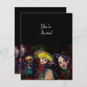 Invitation NUIT DE CARNAVAL À VENISE Mascarade Vénitienne Mas (Devant / Derrière)