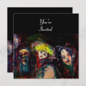 Invitation NUIT DE CARNAVAL À VENISE Mascarade Vénitienne Mas (Devant / Derrière)