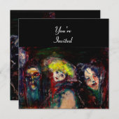 Invitation NUIT DE CARNAVAL À VENISE Mascarade Vénitienne Mas (Devant / Derrière)